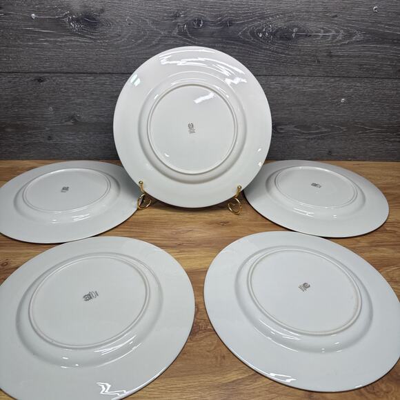 Lenox Special Christmas Dinner Plates Large Holly Berry Gold Trim 10.5" Set of 5 - Picture 8 of 9